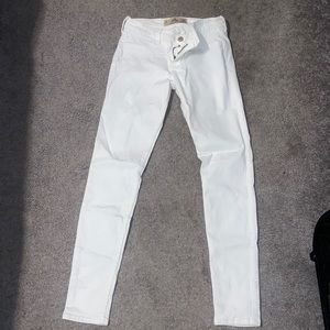 White super skinny hollister jeans
